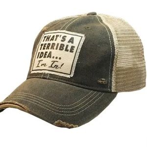 Headmost Distressed Trucker Cap Hat Terrible Idea NEW